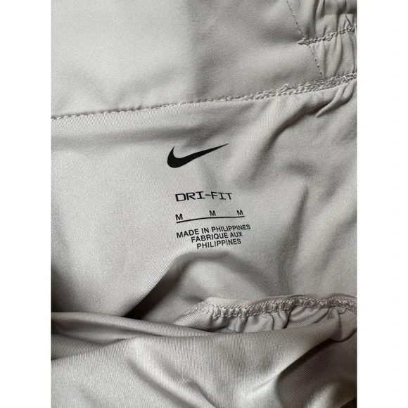 Nike Dri Fit Hotty‎ Hot Shorts Womens Medium Gray Logo Brief Lined Loose Fit - Picture 4 of 5